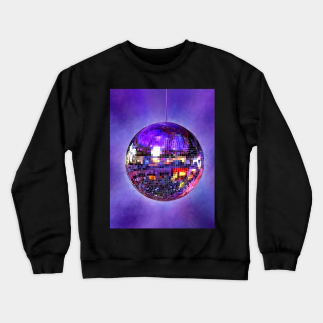 Purple Shades of Disco Crewneck Sweatshirt by Art by Deborah Camp